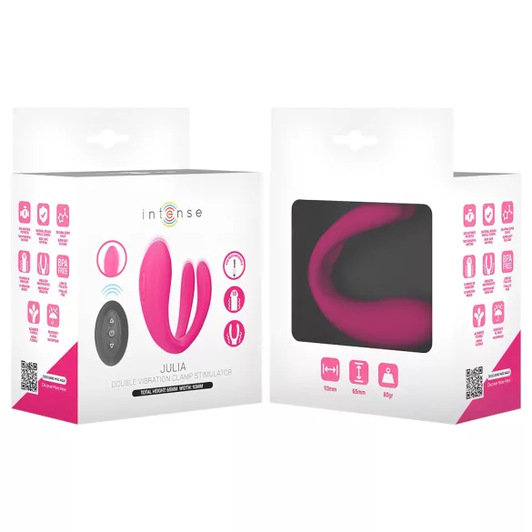 Intense Julia - vibratore punto G e clitoride - silicone rosa