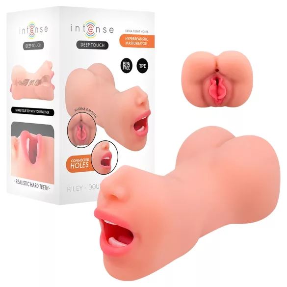 Intense Deep Touch Riley - masturbatore bocca e vagina realistico