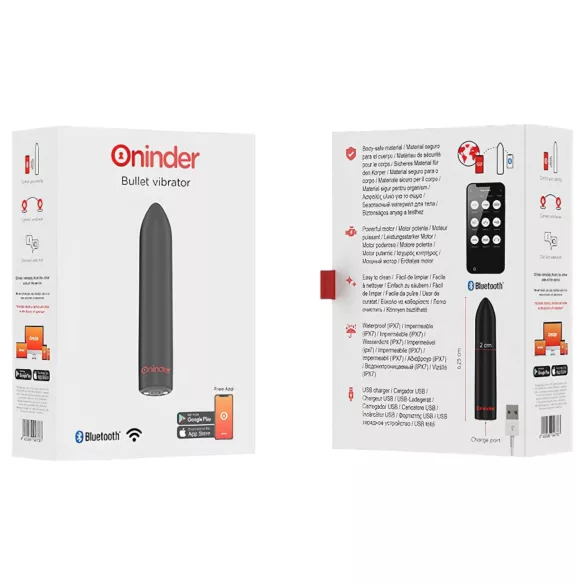 Oninder - Vibratore controllato da app (nero)