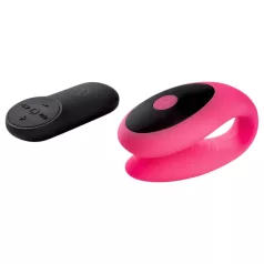 Virgite - vibratore per coppia con telecomando (nero-rosa)