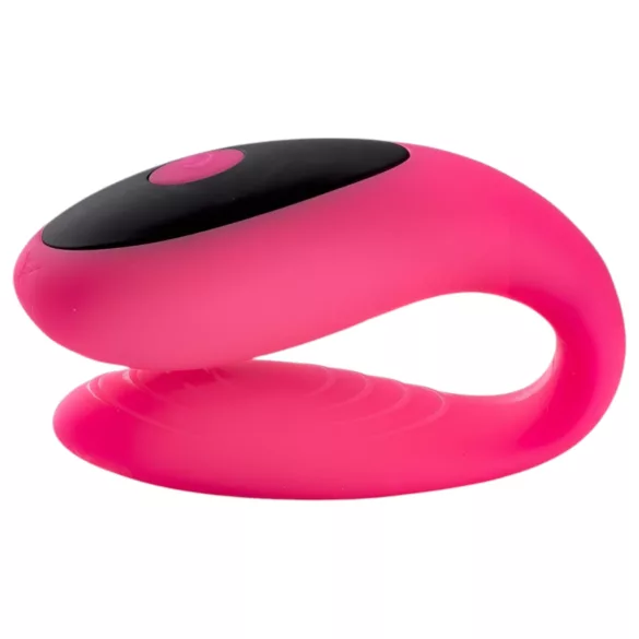 Virgite - vibratore per coppia con telecomando (nero-rosa)