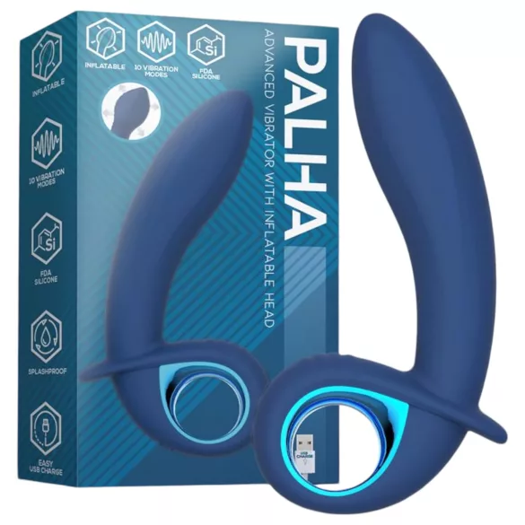 INTOYOU Palha - vibratore ricaricabile e gonfiabile (blu)