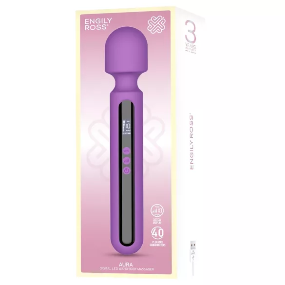 Engily Ross Aura - vibratore massaggiante ricaricabile digitale - viola