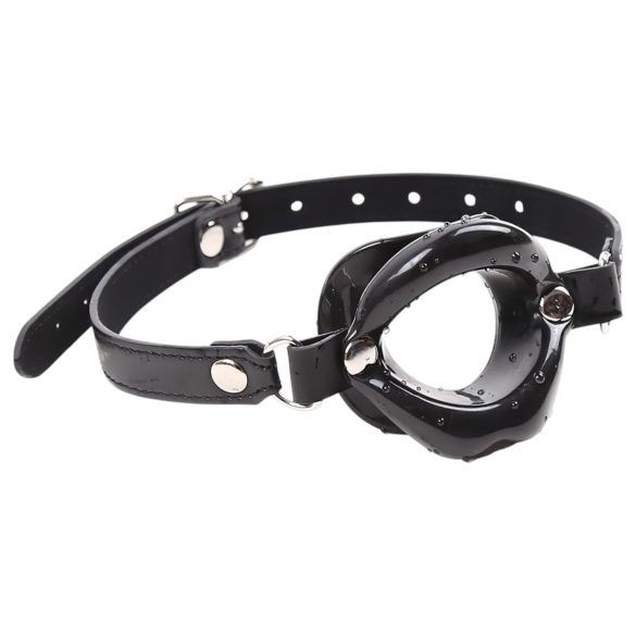 Latetobed - bavaglio in silicone a forma di bocca (nero)