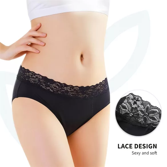 Adalet Natura Super - slip mestruale assorbente - nero