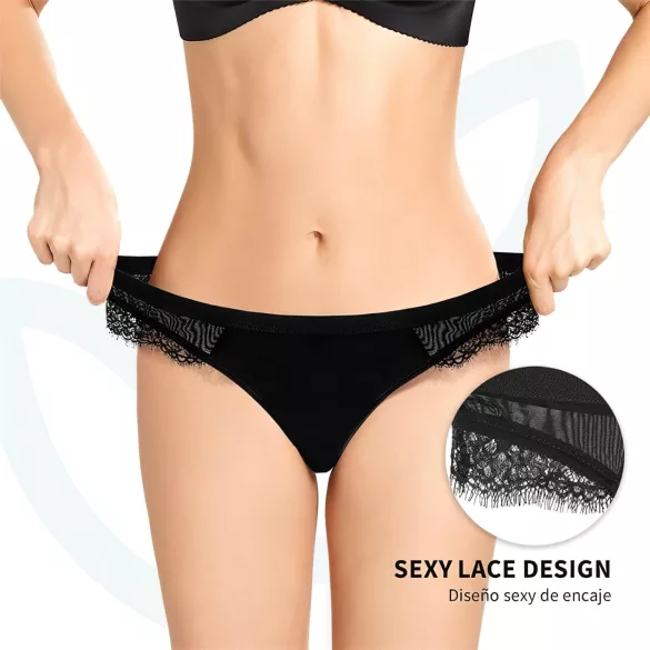 Adalet Flora Normal - slip mestruale assorbente - nero