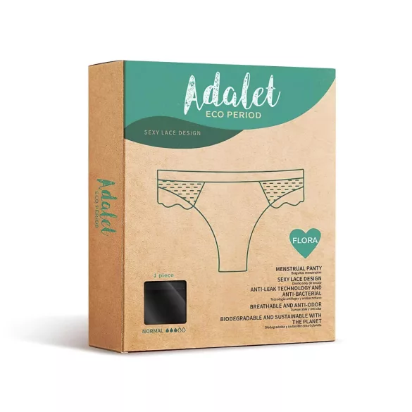 Adalet Flora Normal - slip mestruale assorbente - nero