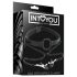 INTOYOU - bavaglio con pinze per capezzoli (nero)