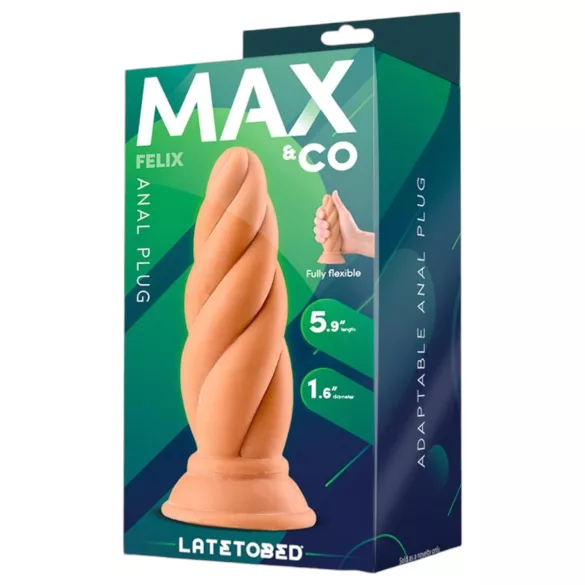Max & Co Felix - plug anale a vite - 15 cm - colore naturale