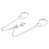 LateToBed - set bondage con manette e plug anale - metallo argento
