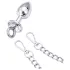 LateToBed - set bondage con manette e plug anale - metallo argento