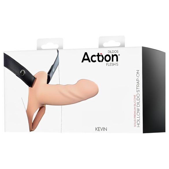 Action - Strap on con dildo cavo indossabile - colore naturale