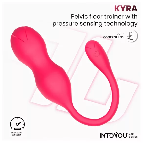 INTOYOU Kyra Pelvic - pallina geisha vibrante con controllo tramite app (rosa)