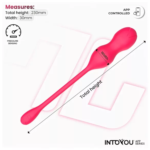 INTOYOU Kyra Pelvic - pallina geisha vibrante con controllo tramite app (rosa)