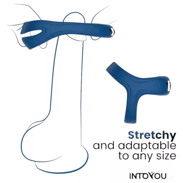 INTOYOU - anello fallico vibrante intelligente - silicone blu
