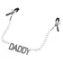 LateToBed Daddy - clip per capezzoli - metallo argento
