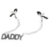 LateToBed Daddy - clip per capezzoli - metallo argento