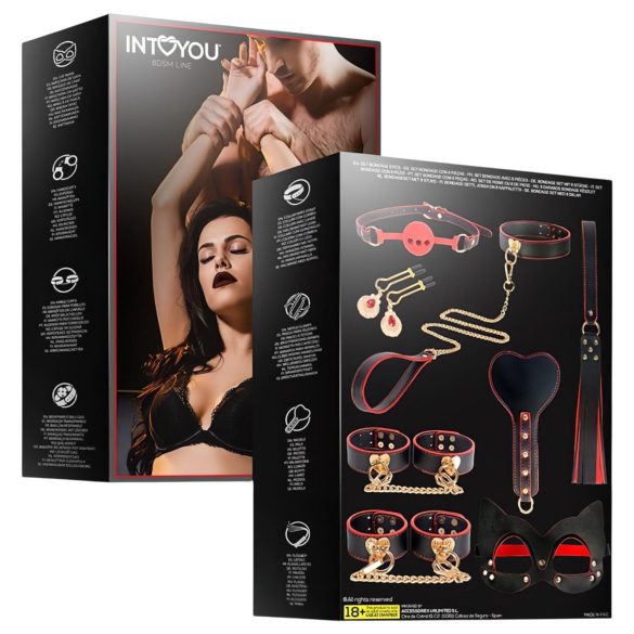 INTOYOU - kit BDSM avanzato - 8 pezzi - nero