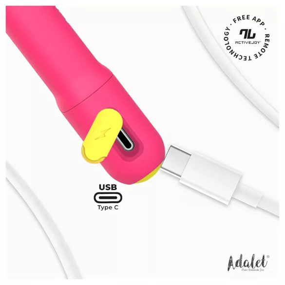 Adalet Gently - vibratore punto G e prostata - ricaricabile silicone rosa