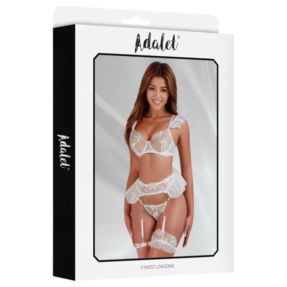 Adalet Natalie - set lingerie pizzo - bianco - L/XL