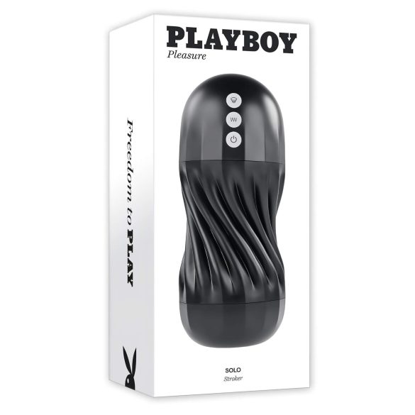 Playboy Solo Stroker - masturbatore a suzione ricaricabile (nero)