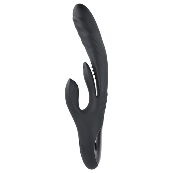 Playboy Rapid Rabbit - vibratore rabbit clitoride ricaricabile - nero
