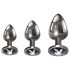 Playboy - set plug anale - 3 pezzi - argento