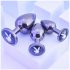 Playboy - set plug anale - 3 pezzi - argento