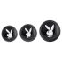 Playboy - set plug anale - 3 pezzi - argento