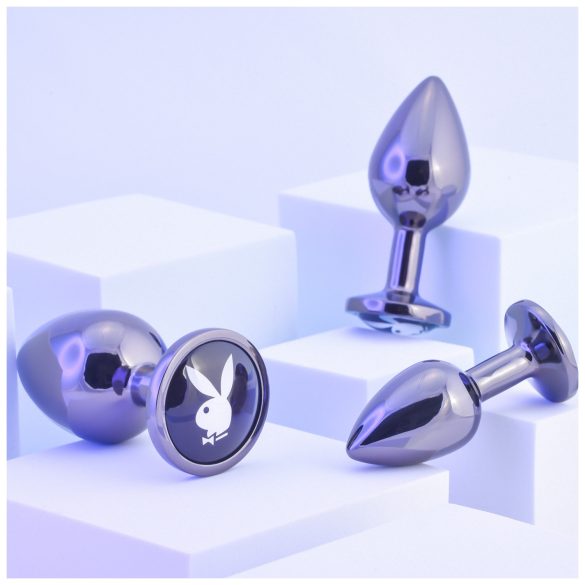 Playboy - set plug anale - 3 pezzi - argento