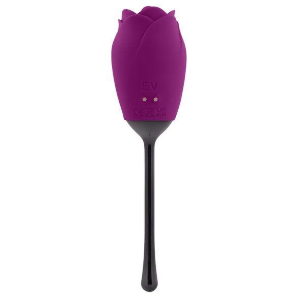 Playboy - vibratore clitorideo lingua ricaricabile impermeabile silicone viola