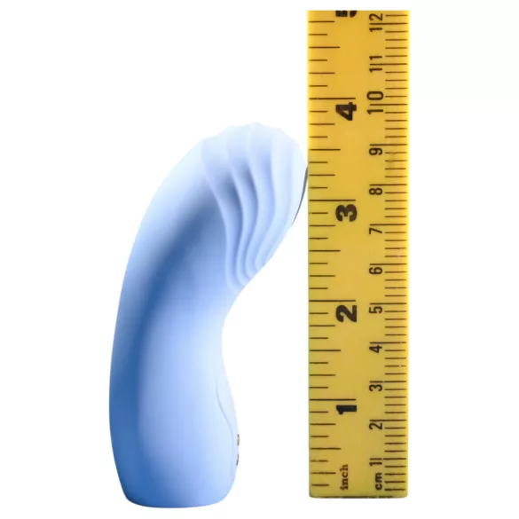 Evolved - vibratore per dita testurizzato - silicone blu