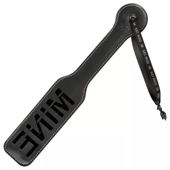 Sei Mio - frustino con scritta - pelle nera