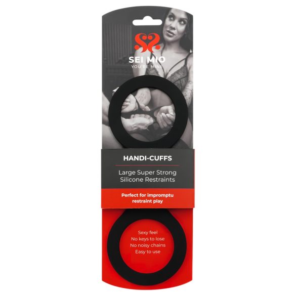 Sei Mio - manette in silicone - L - nero
