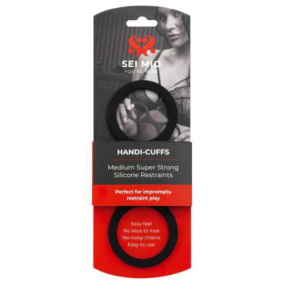 Sei Mio - polsini in silicone - misura M - nero