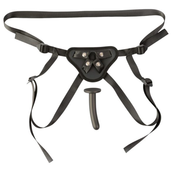 Sei Mio - dildo con imbracatura - 12,5 cm - nero