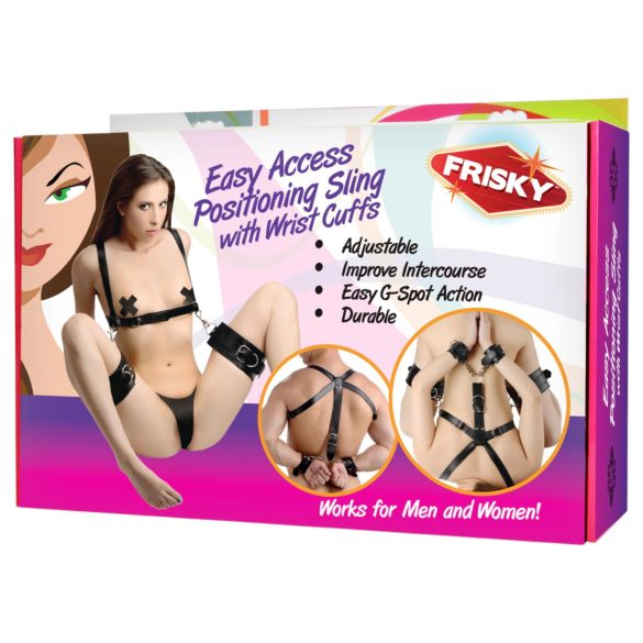 XR Brands - harness coscia con polsini - nero