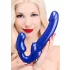 Strap U Revolver II - vibratore indossabile con vibrazione - silicone blu