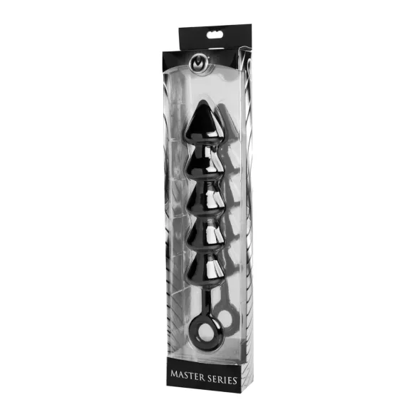 Spades - dildo anale con perle - nero