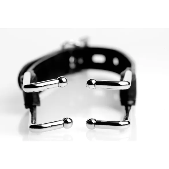 XR Brands - Strict - divaricatore orale con gancio (nero-argento)