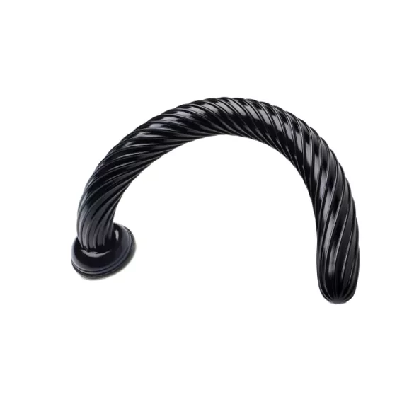 Hosed Spiral Anal Snake 19 - dildo anale ventosa nero