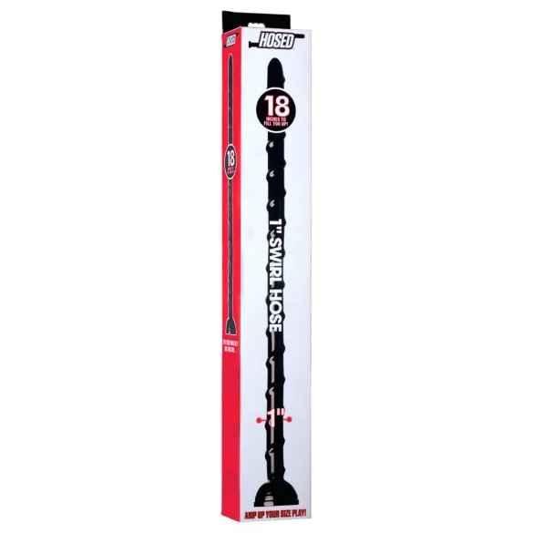 Hosed Swirl Thin Anal Snake 18 - dildo anale sottile - nero