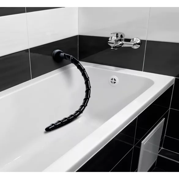 Hosed Swirl Thin Anal Snake 18 - dildo anale sottile - nero