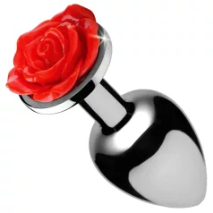 Booty Sparks - plug anale con rosa - argento