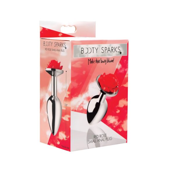 Booty Sparks - plug anale con rosa - argento
