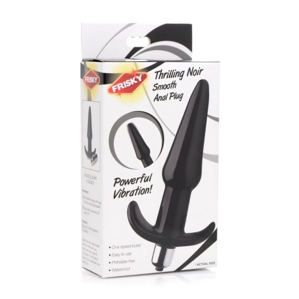 Frisky Smooth - vibratore anale - silicone nero