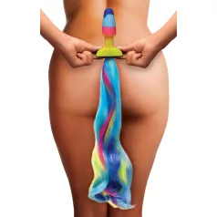 TAILZ - plug anale unicorno - silicone - coda arcobaleno