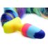 TAILZ - plug anale unicorno - silicone - coda arcobaleno