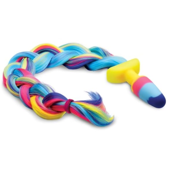 TAILZ - plug anale unicorno - silicone - coda arcobaleno