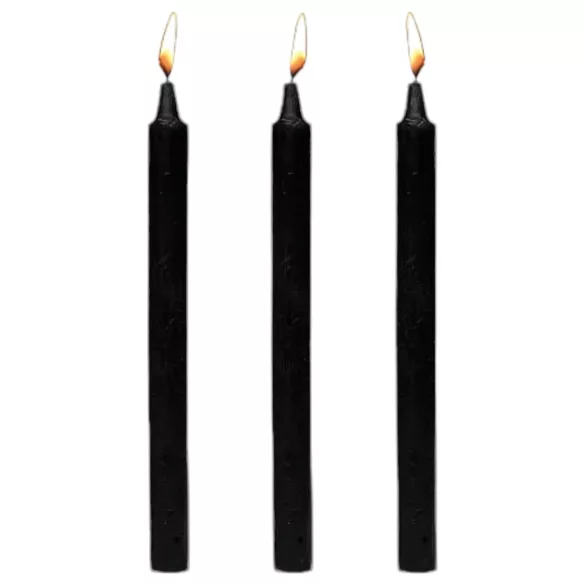Dark Dippers Fetish - set di candele per il corpo in paraffina (nere, 3 pezzi)